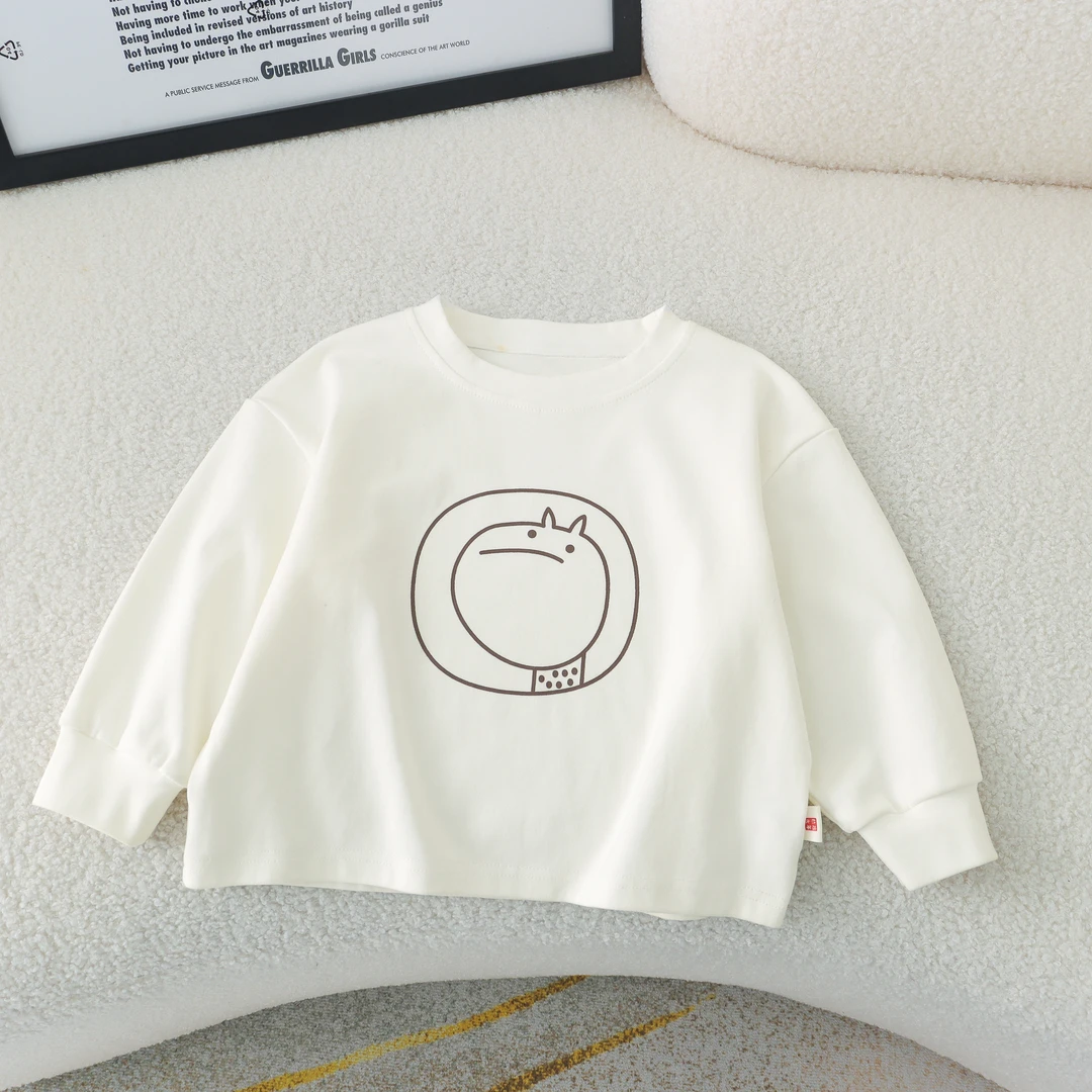 【幼棉光年】秋款中小童长袖儿童韩版百搭舒适T恤印花款简约120789