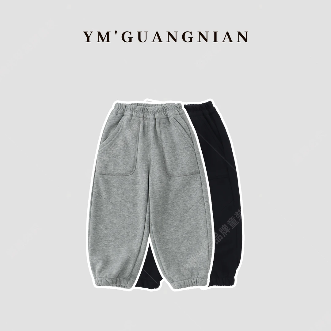 【幼棉优选】冬季男童纯色休闲加绒保暖卫裤623692-623733-623732