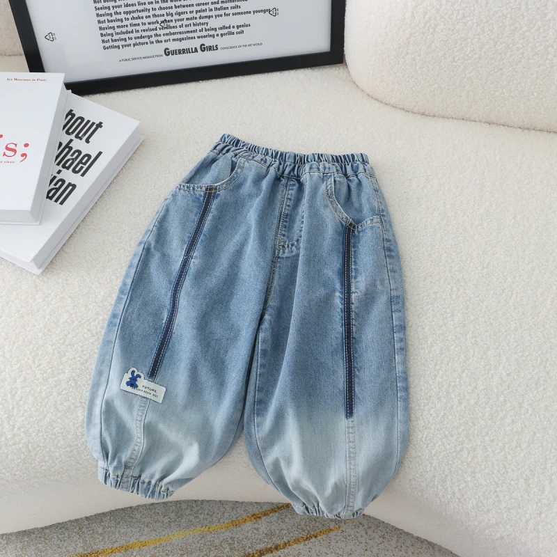 【兔子凉凉裤】软牛仔 休闲韩版 儿童  薄款牛仔长夏季裤621206