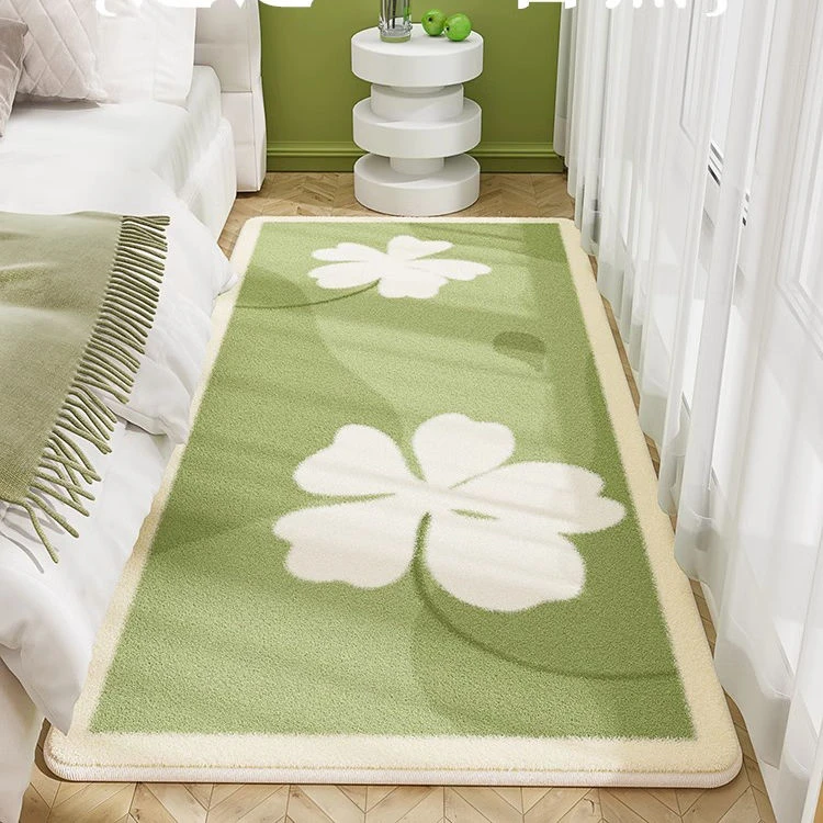 现代轻奢仿羊绒床边毯飘窗垫卧室客厅床前地垫好打理耐磨家用地毯