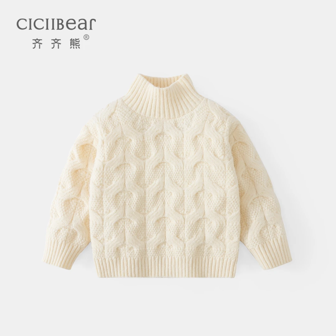 齐齐熊男童毛衣秋冬童装儿童半高领打底毛衫QQ7816