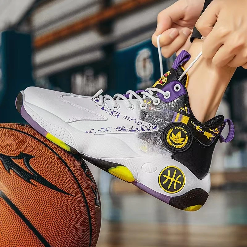 运动休闲篮球鞋跑鞋潮鞋时尚潮流男鞋学生篮球运动鞋透气室外