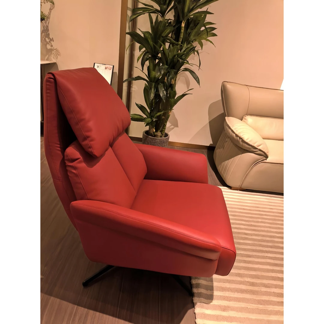 轻奢沙发客厅家用简约单人休闲椅转椅可爱粉色创意北欧极简书房