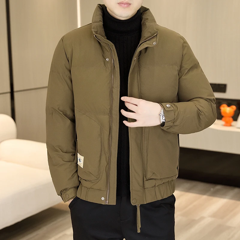 欧洲站时尚高档男士棉衣外套秋冬季新款加厚保暖潮流百搭男装棉服