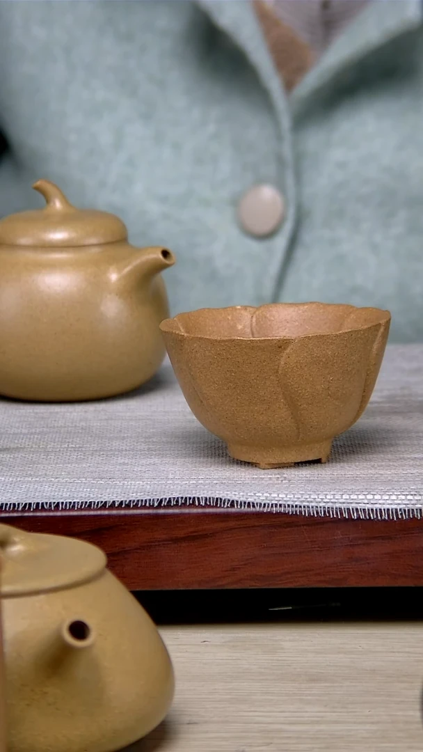 【闪购商品】紫砂茶壶黄金段杯子50