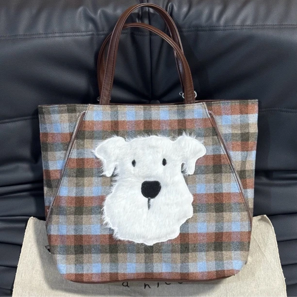 张张包秋季新款毛昵西高地大容量可变形托特包321