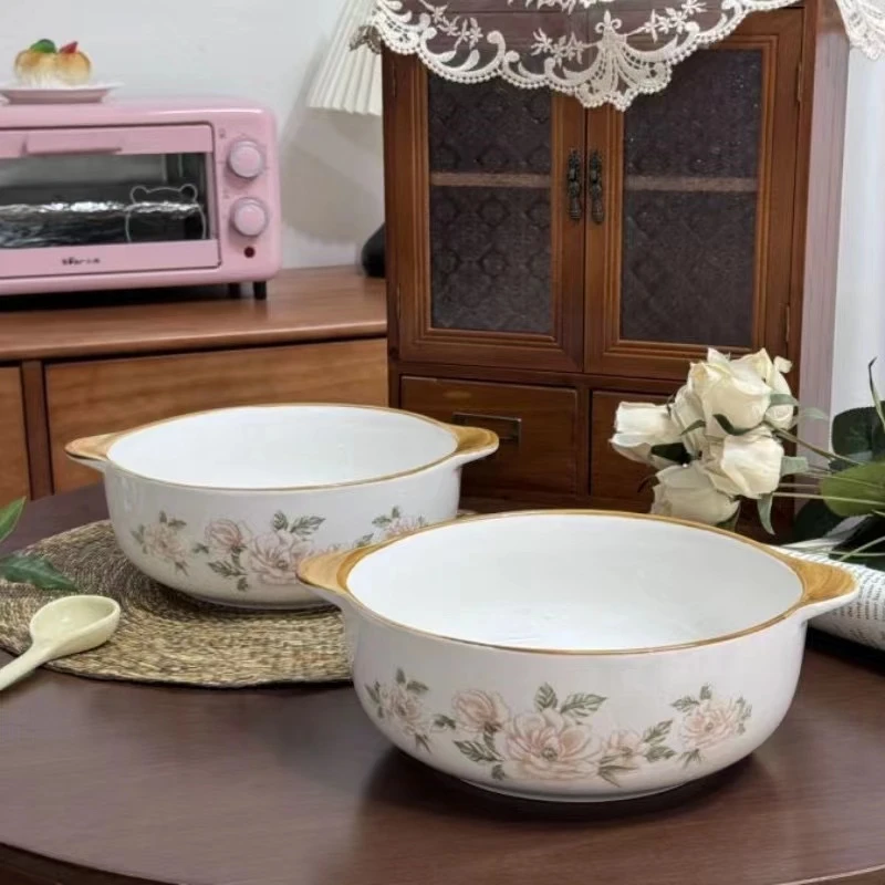 发山茶花双耳盆带耳9英寸两个 破损联系客服 卡式炉补贴