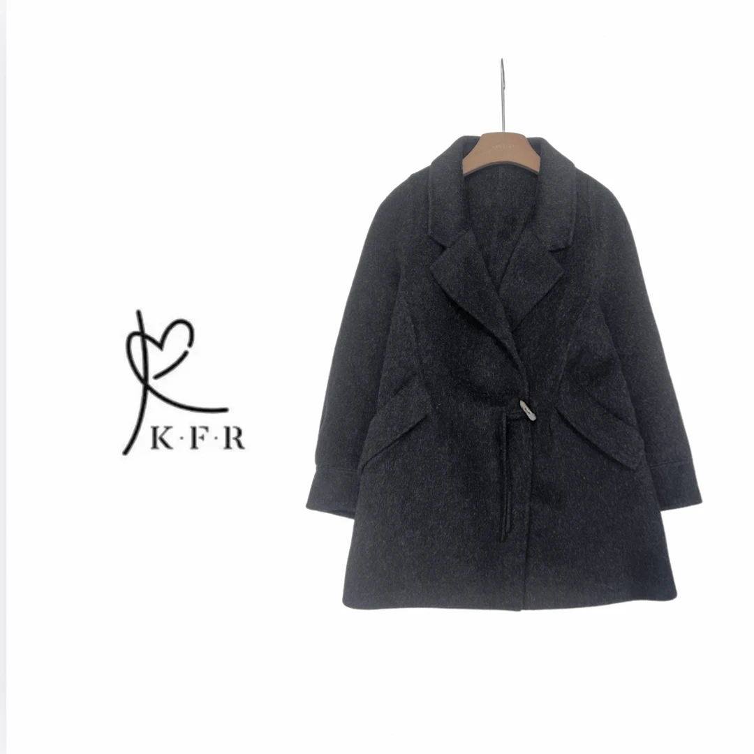 【冬季新款】韩版气质高级感显瘦西装毛呢大衣 KFR-E22#