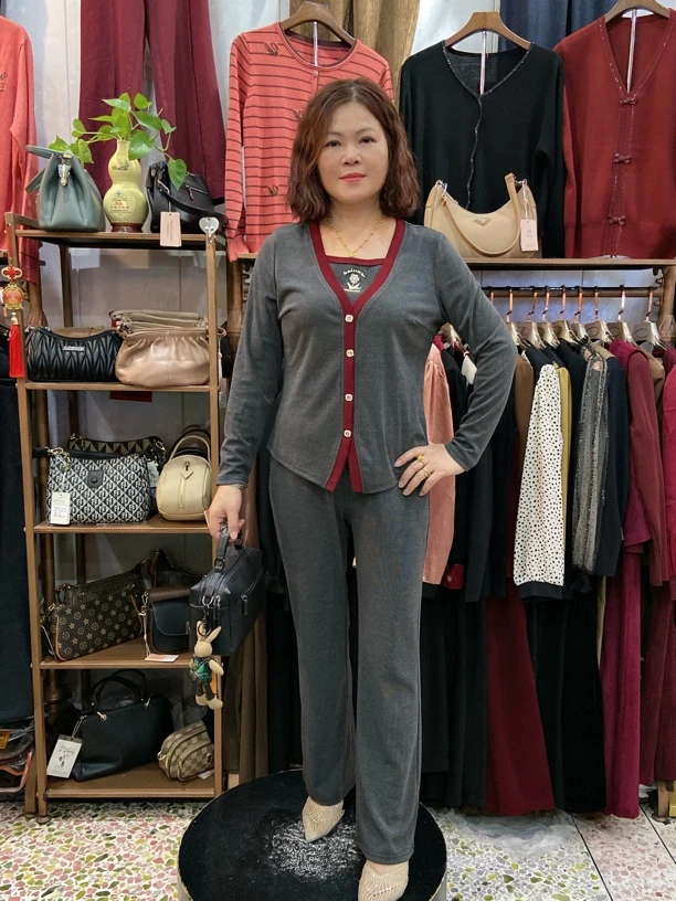 YF！3607 减龄款时尚休闲阔腿裤套装