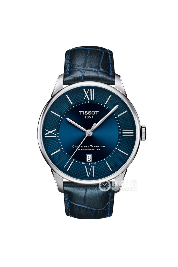 95新 Tissot/天梭 名奢/天梭杜鲁尔皮带蓝盘/表径42/公价6100