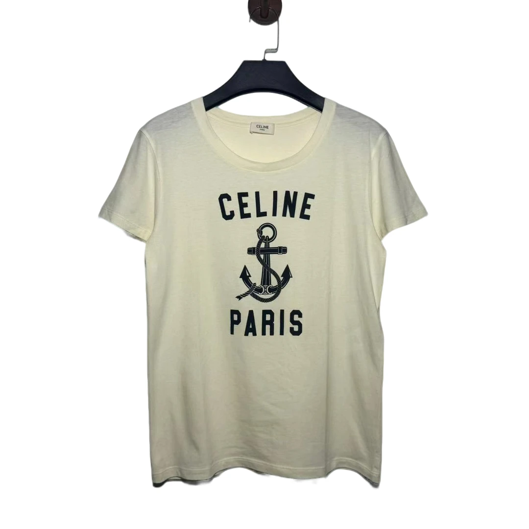 CELINE/瑟琳船锚标语短袖/S/95新