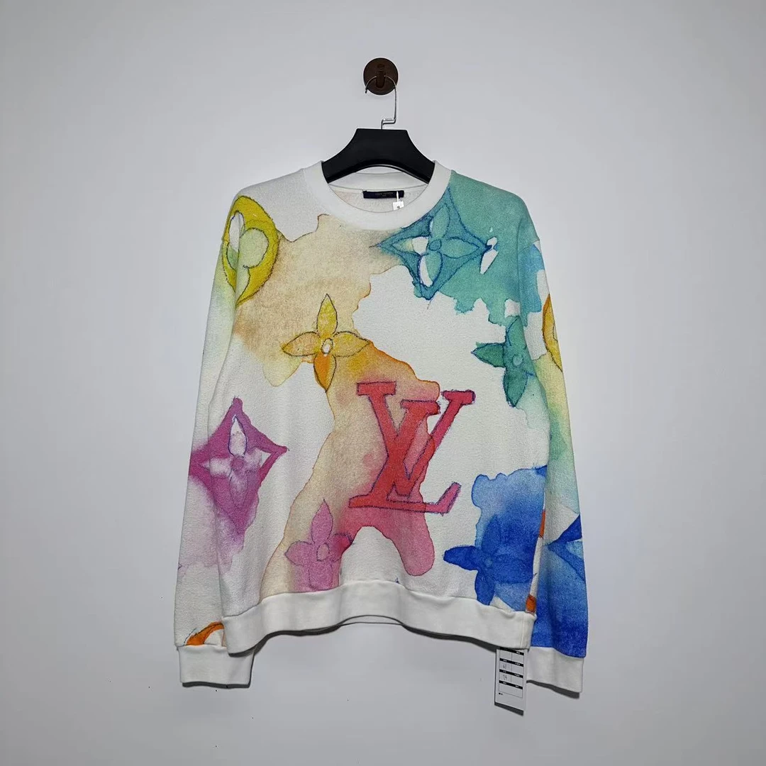 Louis Vuitton/路易威登水墨画毛巾卫衣/XXL/99新