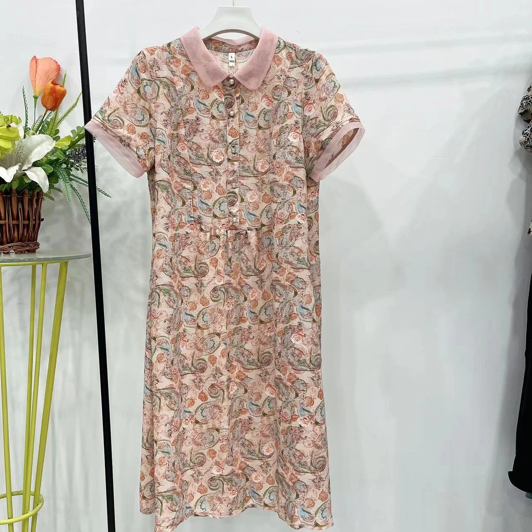 【A79】新款时尚碎花休闲气质修身显瘦减龄夏季连衣裙百搭