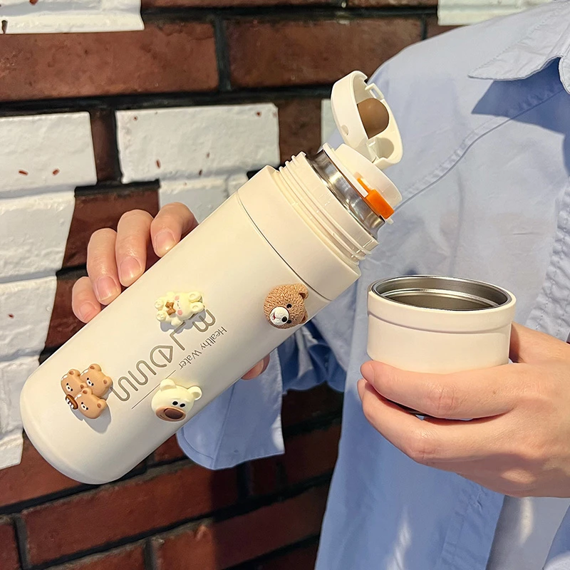 保温杯女生高颜值2022新款水杯大容量儿童水壶上学专用便携男杯子