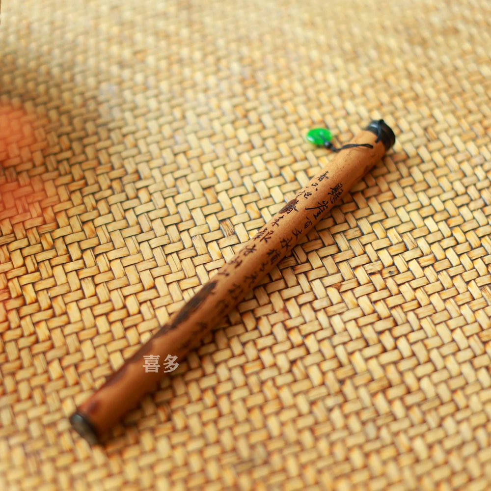 湘妃竹手工雕刻线香盒香筒香薰禅意茶具茶道零配家用线香收纳盒