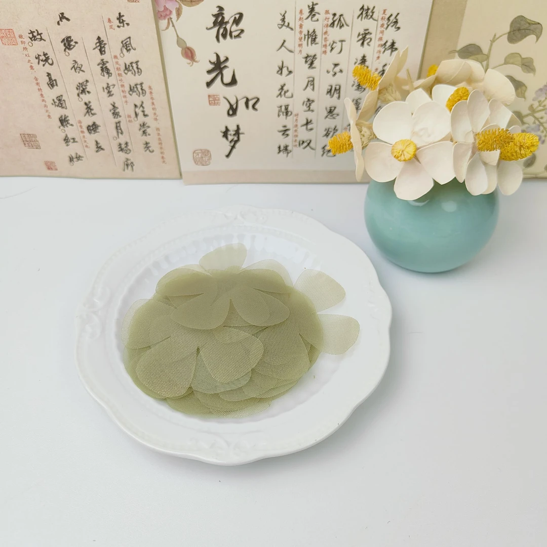 7cm烧花片五瓣花头饰发饰手工diy饰品配件材料