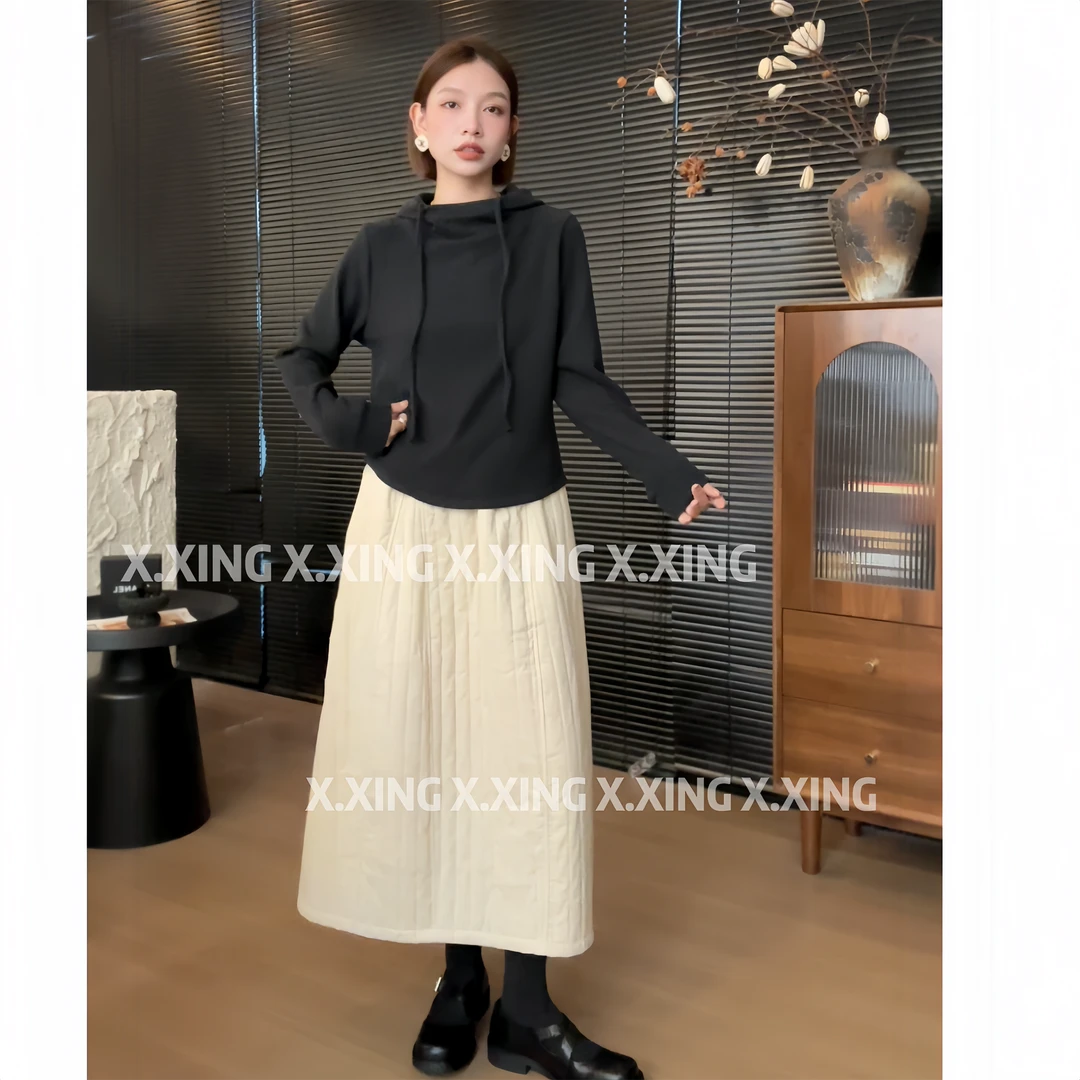 X.x.德绒长袖秋冬双面绒连帽卫衣内搭加厚打底衫上衣C31-2192