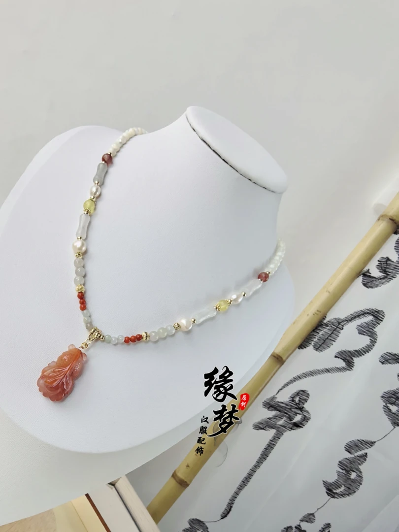 【池梦鲤】天然饰品短璎珞锦鲤汉服配饰女古装配件小众复古配马面裙