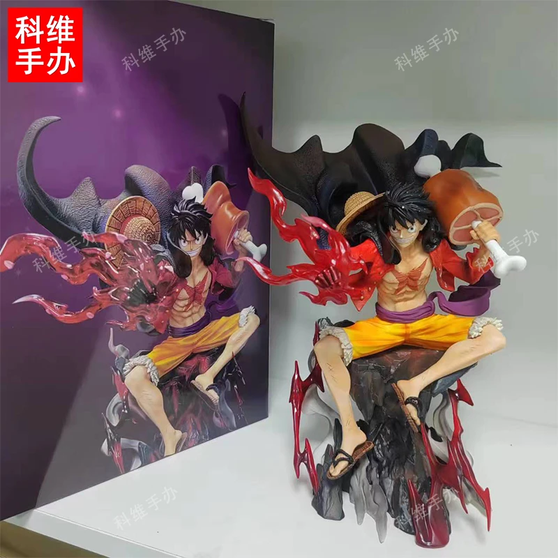 【科维潮玩】坐姿鸡腿路飞25cm海贼王动漫周边雕像手办模型雕像摆件