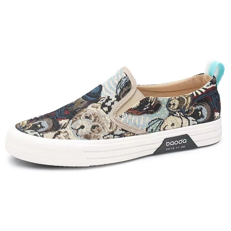 男鞋夏季潮鞋男士帆布鞋韩版休闲百搭懒人鞋一脚蹬板鞋运动时尚