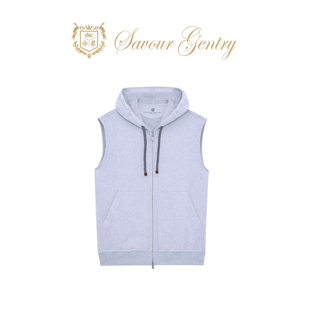 【清】SAVOUR GENTRYBC同风男士旅行系列舒适运动连帽马甲24BY042-1