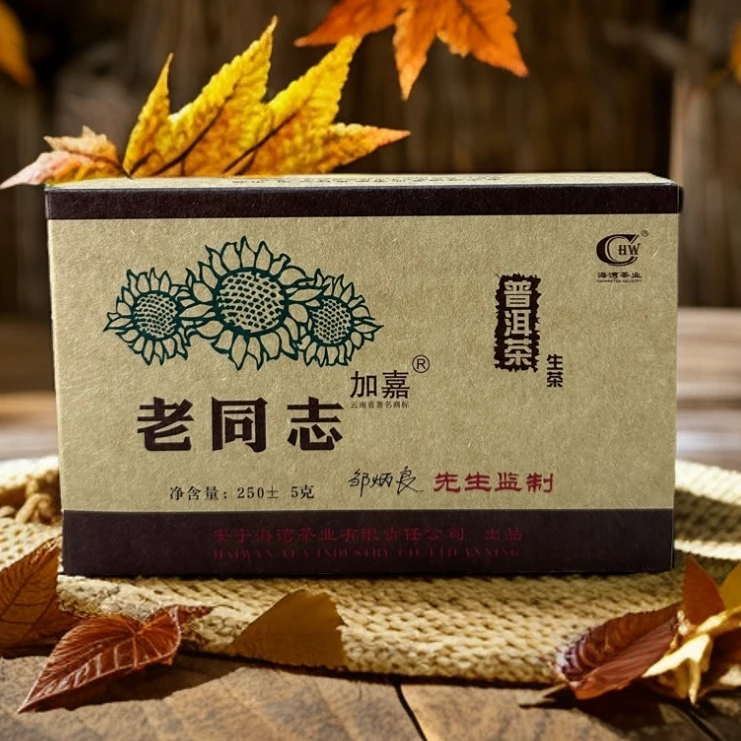 2006年老同志生茶砖古树嫩芽广东纯干仓蜜韵生津 普洱茶生茶250克