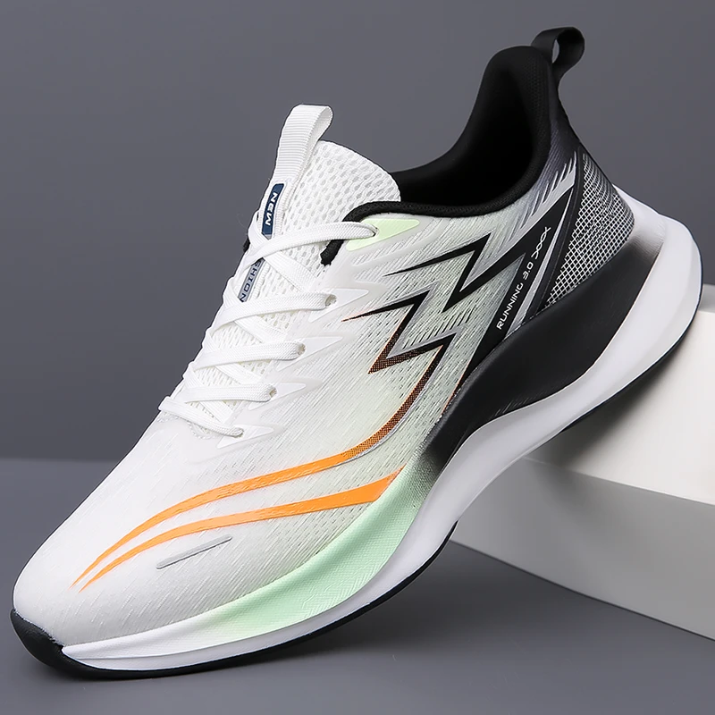 品牌男鞋2024夏季新款飞织网面透气运动鞋情侣休闲轻便减震跑步鞋