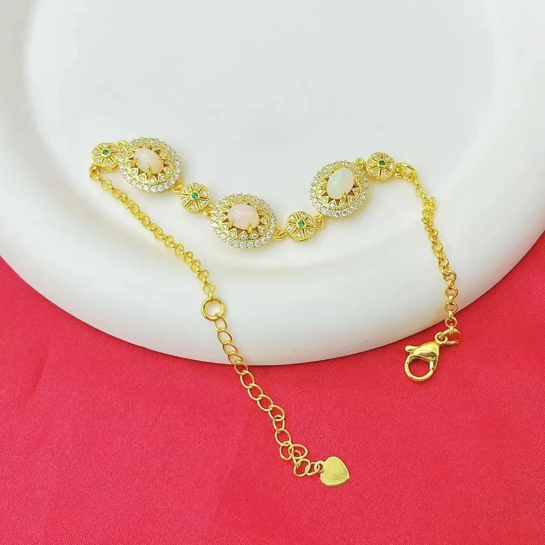 【传杰专属】天然珠宝高端变彩澳宝欧泊宝石手链（标配鉴定证书）V97