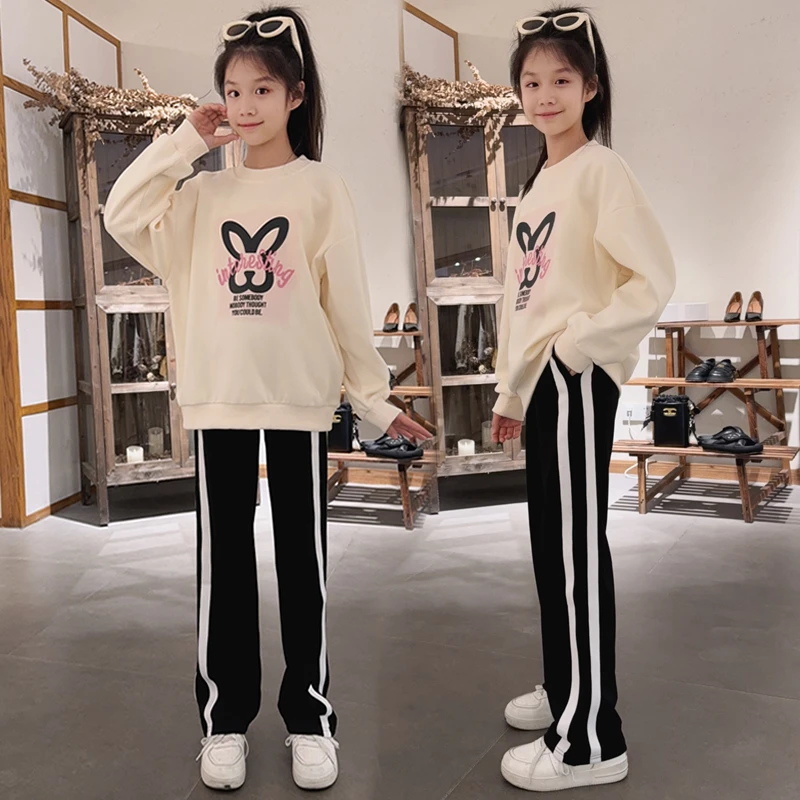 女童卫衣套装童装秋装新款休闲时尚儿童衣服12-15岁初中大童女装