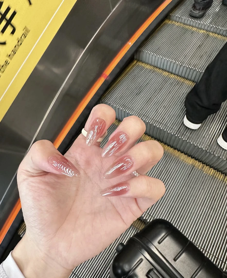 ·轻纱·长水滴/电镀/腮红美甲/高级感穿戴甲