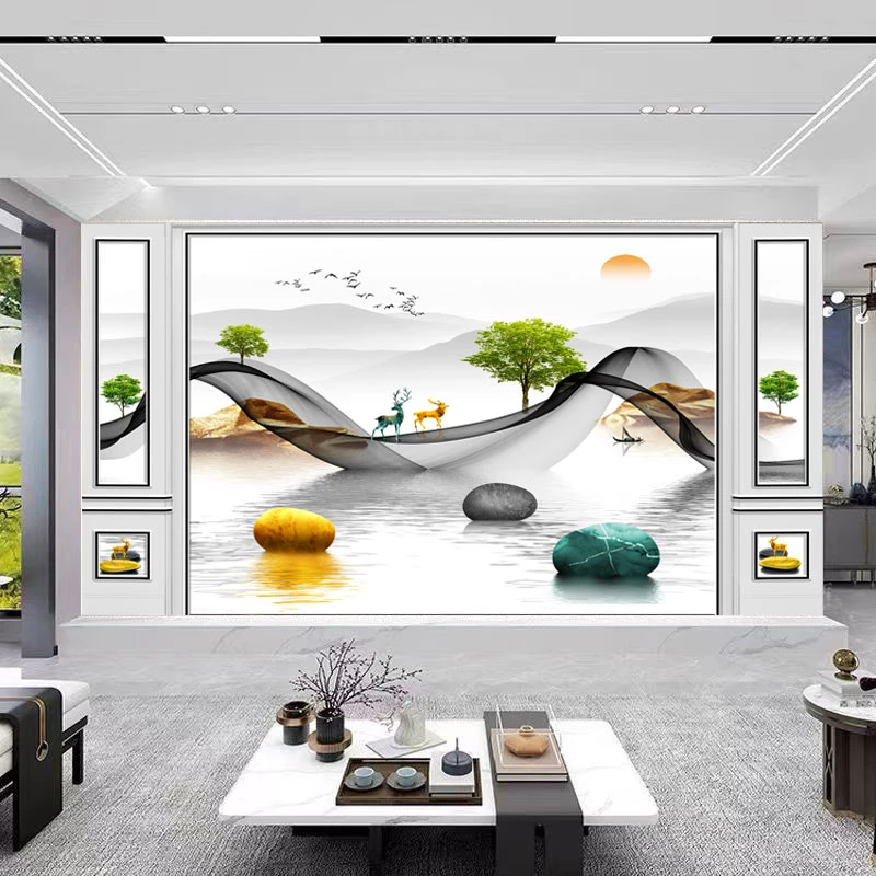 竹木纤维免漆新款墙板电视背景墙客厅墙面快装护墙板装饰