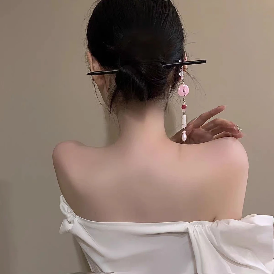 新中式线条发簪女夏季简约高级感发钗小众古风神器簪子发饰古典仙