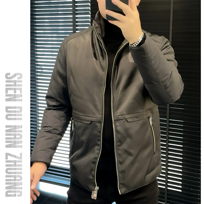 鹅绒·水貂领【绅度男装】轻奢立领羽绒服夹克外套857800