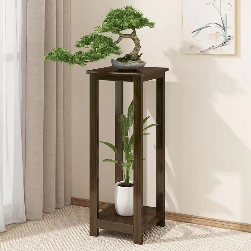 【花架置物架】客厅实木中式花盆架子室内阳台落地仿古花台落地式