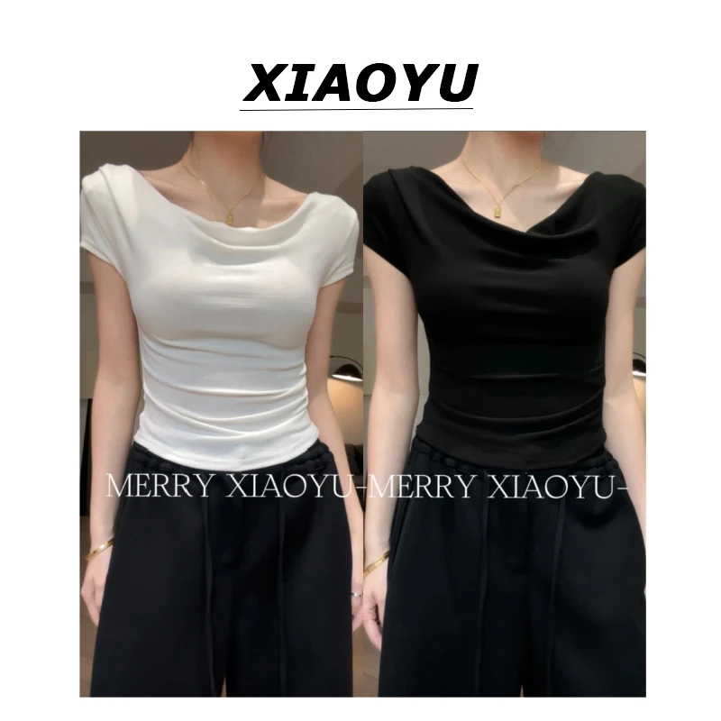 小鱼【时光魅影】独特设计一衣三穿上衣法式气质收腰显瘦T恤