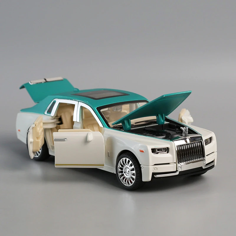 新款声光音乐灯光儿童玩具小汽车宝宝惯性车可六开门劳斯轿车模型