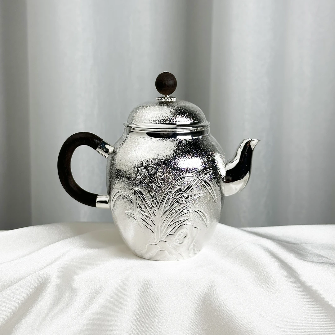 新品-手工锤纹宝瓶壶君子兰壶泡茶壶999