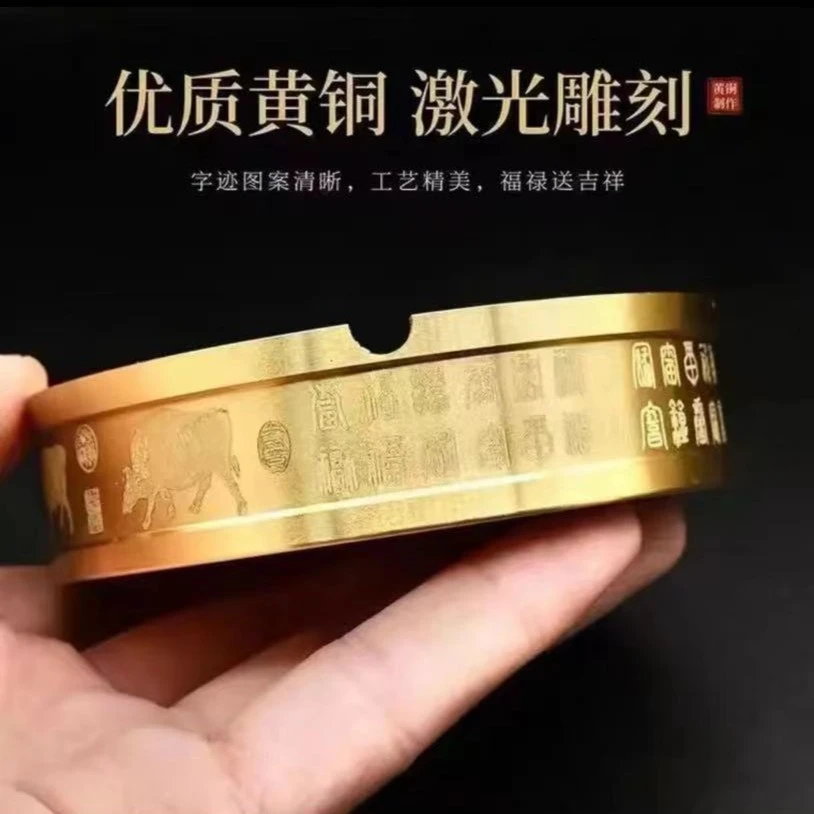 好寓意全黄铜摆件，五牛纳福，牛气兴旺！！
