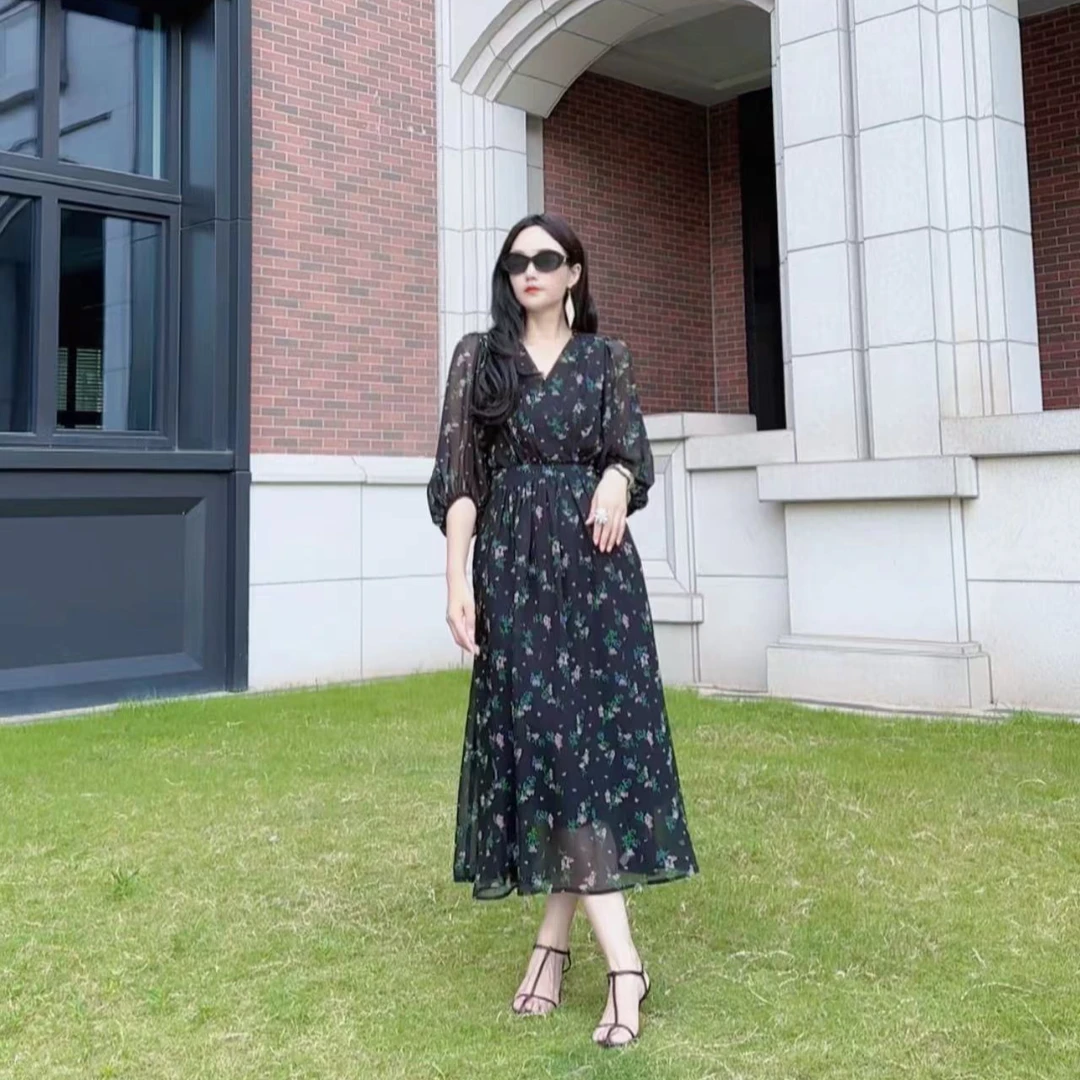 密斯影(玫瑰故事)碎花女装连衣裙