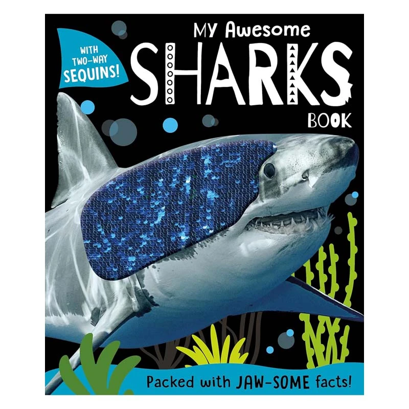 My Awesome Sharks Book鲨鱼亮片书