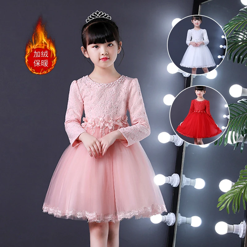 女童公主裙蓬蓬裙中大儿童钢琴演出服花童婚纱礼服主持人连衣裙子