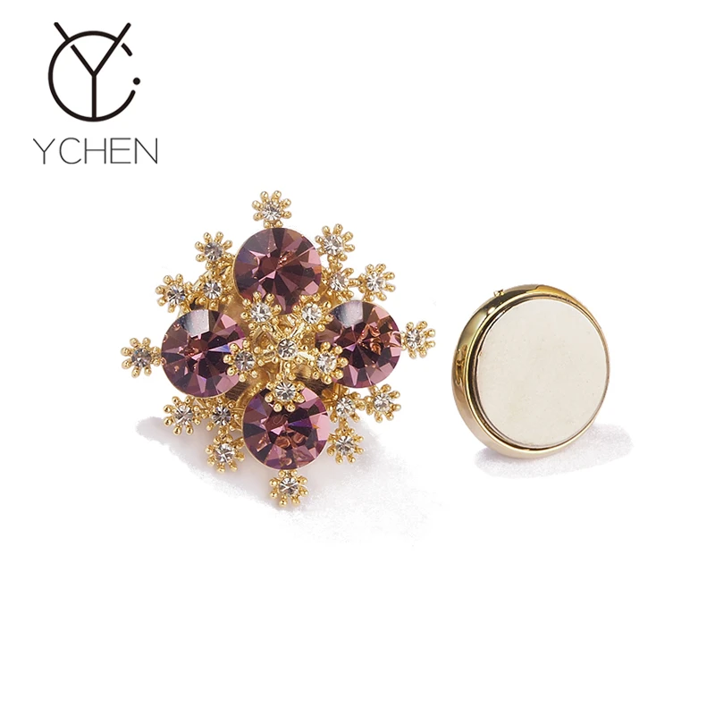 铜合金胸针 免缝不伤衣磁吸吸铁石四叶草女防走光磁铁