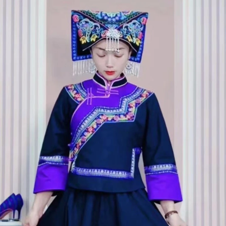 布依族壮族少数民族服饰国风传统民族套装a1kv3/h5