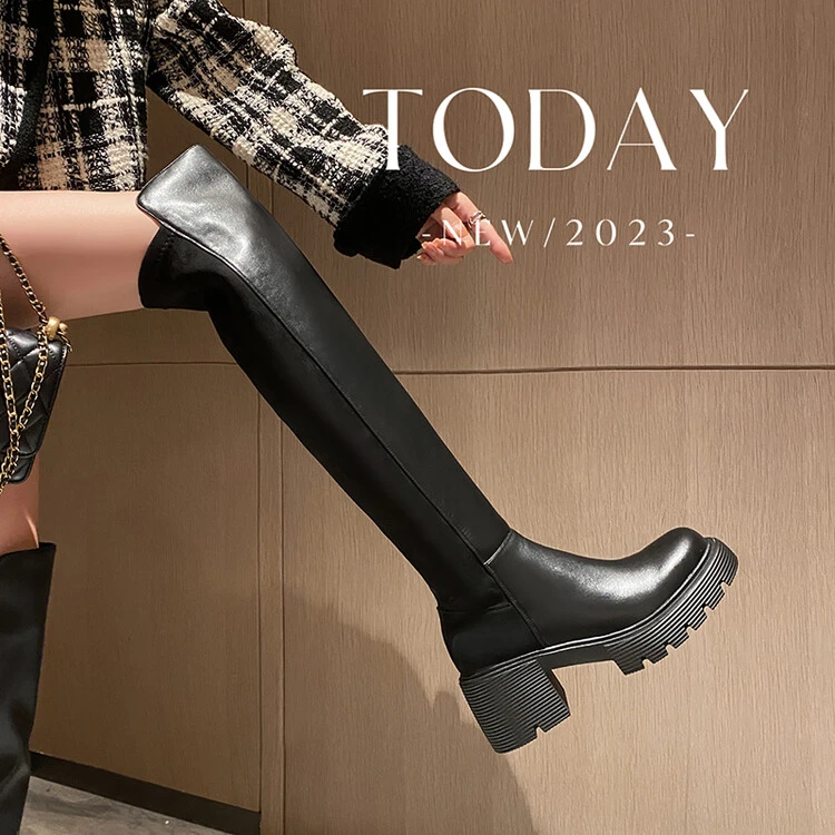 【成都●手工定制】时装靴2024年秋季通勤松糕底瘦瘦靴瘦瘦靴过膝