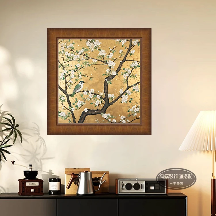 《喜上眉梢》高端中古风客厅装饰画复古餐厅卧室中式玄关挂画壁画