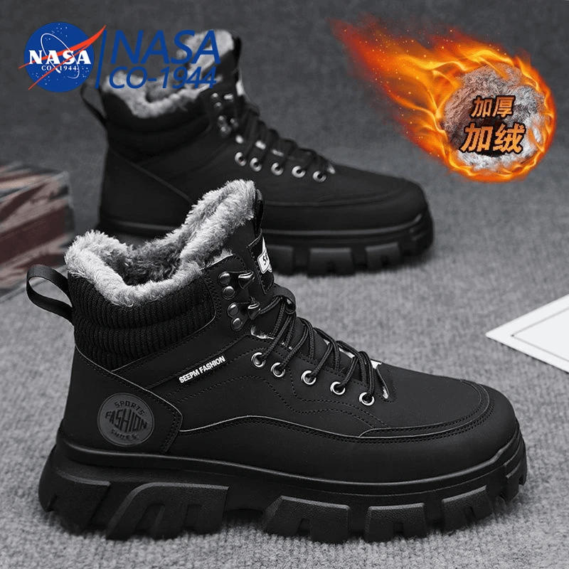 加厚高帮男鞋冬季男士加绒马丁靴劳保鞋男鞋冬季加绒劳保男棉鞋