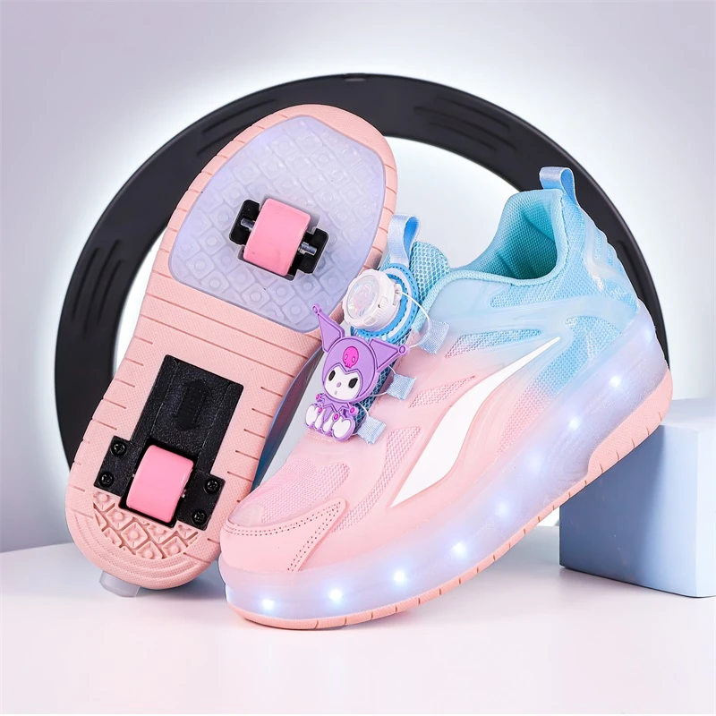 2024年新款儿童发光暴走鞋女童男童时尚炫酷专业小孩溜冰鞋轮滑鞋