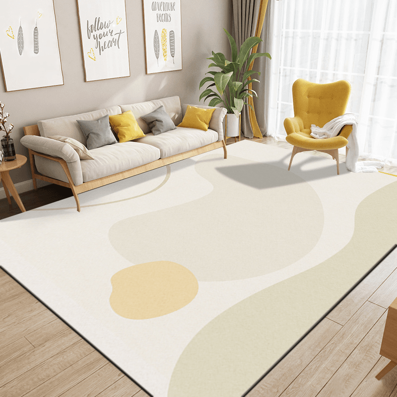 客厅地毯卧室床边毯轻奢沙发茶几毯奶油风免打理房间全铺地垫