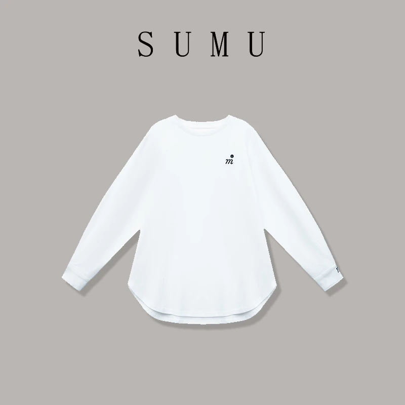 宿慕SUMU 女款加绒宽松卫衣10-30冬季2024新款时尚宽松上衣B1901K