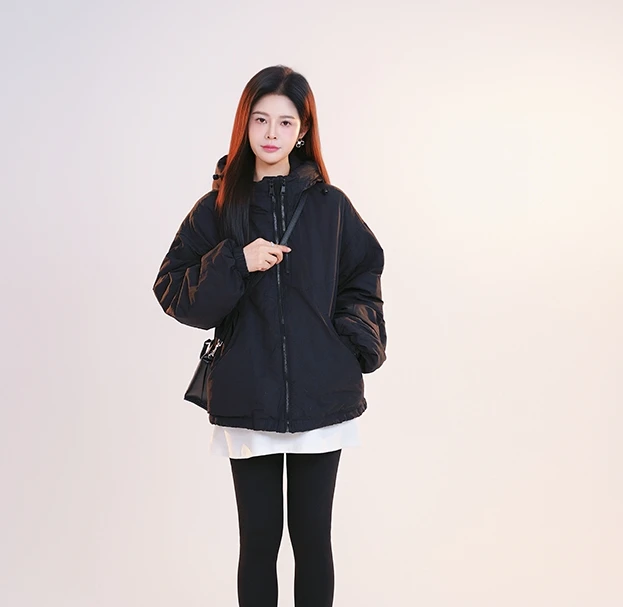 宿慕SUMU 女款鹅绒外套10-31冬款2024新款休闲连帽鹅绒服A1604S
